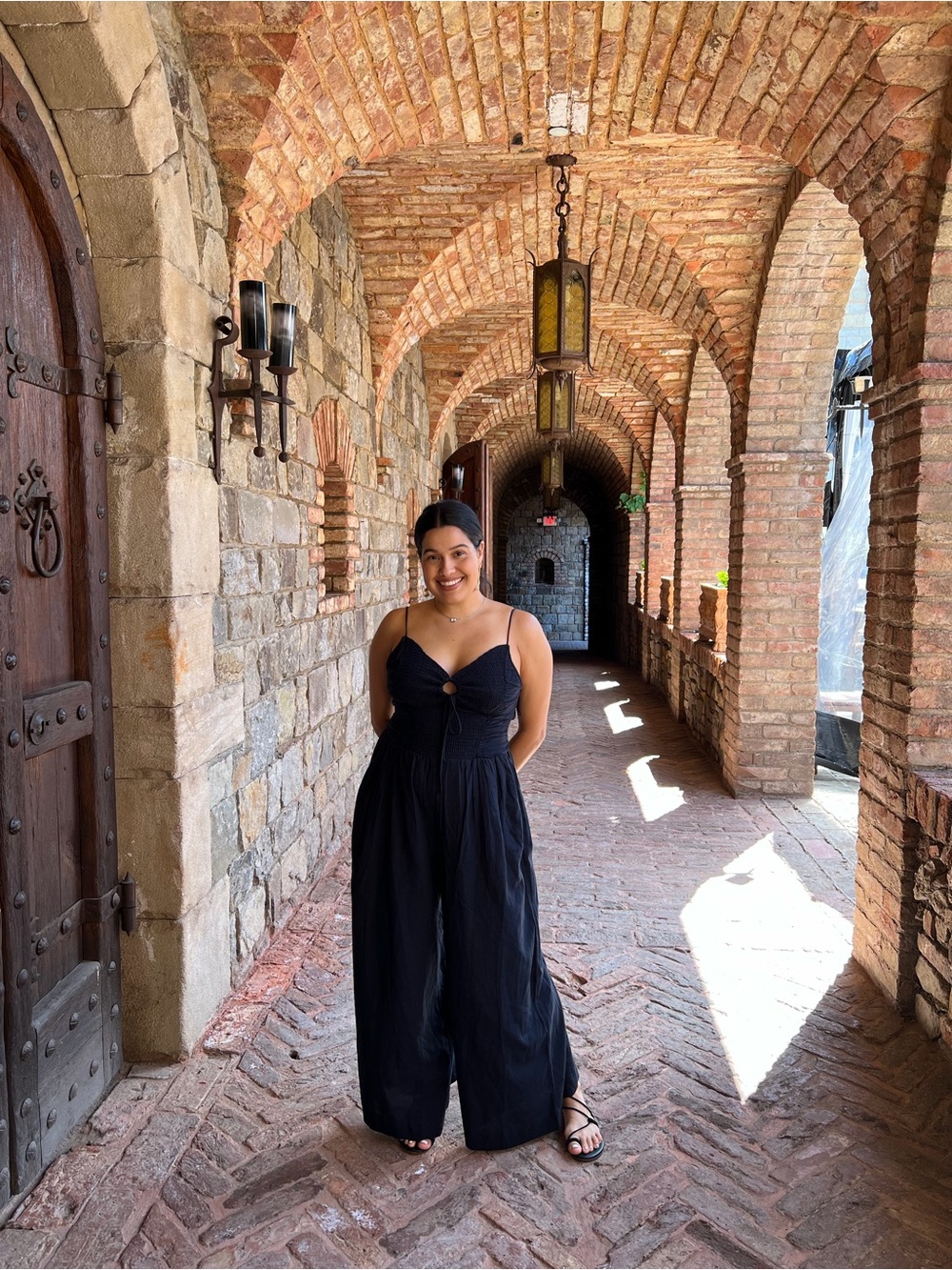 Free People Black Wide-Leg Jumpsuit
